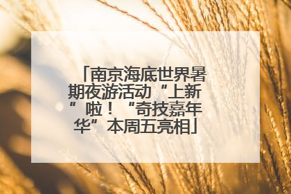 南京海底世界暑期夜游活动“上新”啦！“奇技嘉年华”本周五亮相