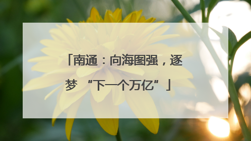 南通：向海图强，逐梦 “下一个万亿”