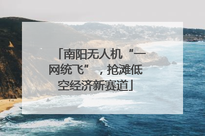 南阳无人机“一网统飞”，抢滩低空经济新赛道