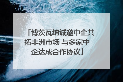博茨瓦纳诚邀中企共拓非洲市场 与多家中企达成合作协议