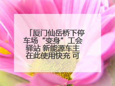 厦门仙岳桥下停车场“变身”工会驿站 新能源车主在此使用快充 可免费停车2小时