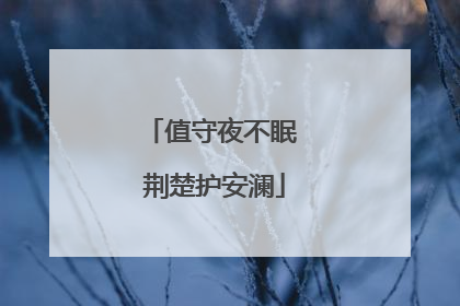 值守夜不眠 荆楚护安澜