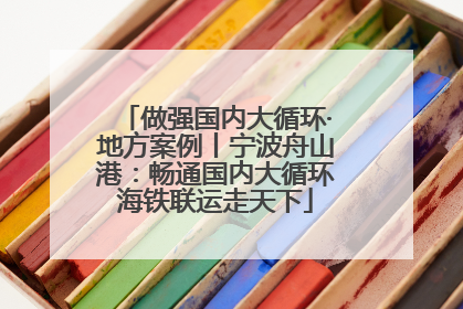做强国内大循环·地方案例丨宁波舟山港：畅通国内大循环海铁联运走天下