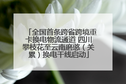 全国首条跨省跨境重卡换电物流通道 四川攀枝花至云南磨憨（关累）换电干线启动