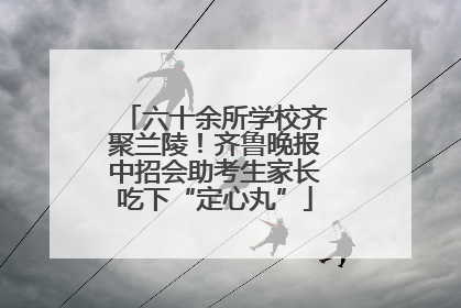六十余所学校齐聚兰陵！齐鲁晚报中招会助考生家长吃下“定心丸”