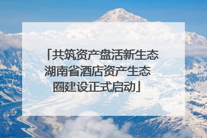 共筑资产盘活新生态 湖南省酒店资产生态圈建设正式启动