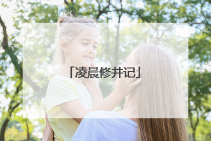 凌晨修井记