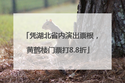 凭湖北省内演出票根，黄鹤楼门票打8.8折