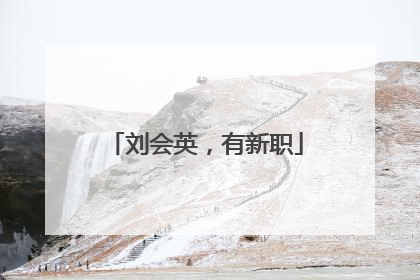 刘会英，有新职
