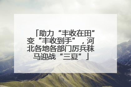 助力“丰收在田”变“丰收到手”，河北各地各部门厉兵秣马迎战“三夏”