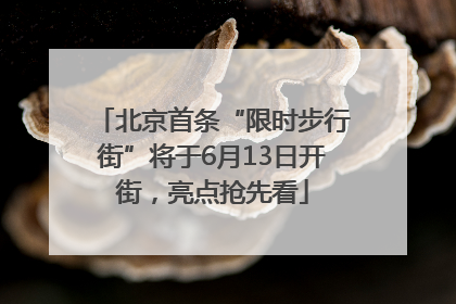北京首条“限时步行街”将于6月13日开街，亮点抢先看