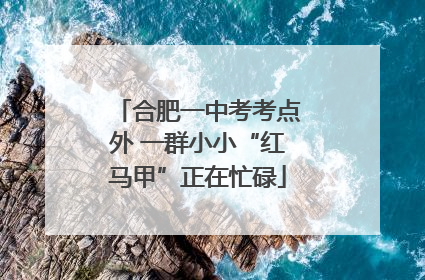 合肥一中考考点外 一群小小“红马甲”正在忙碌