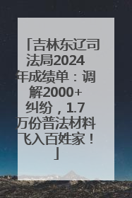 吉林东辽司法局2024年成绩单：调解2000+纠纷，1.7万份普法材料飞入百姓家！