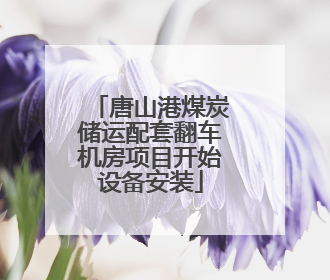 唐山港煤炭储运配套翻车机房项目开始设备安装