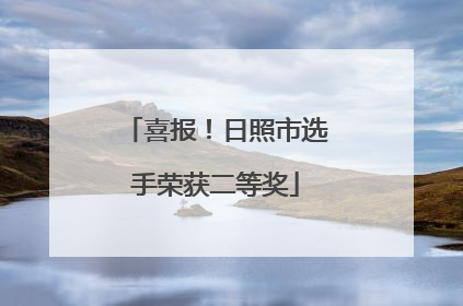喜报！日照市选手荣获二等奖