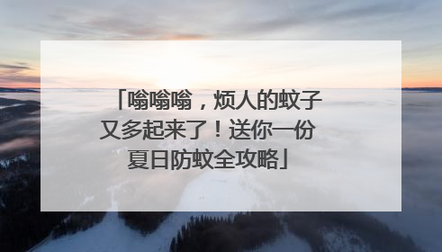 嗡嗡嗡，烦人的蚊子又多起来了！送你一份夏日防蚊全攻略