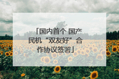 国内首个 国产民机“双友好”合作协议签署