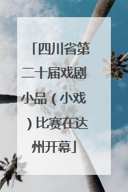 四川省第二十届戏剧小品（小戏）比赛在达州开幕