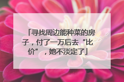 寻找周边能种菜的房子，付了一万后去“比价”，她不淡定了