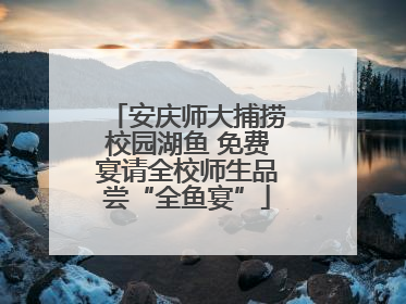 安庆师大捕捞校园湖鱼 免费宴请全校师生品尝“全鱼宴”