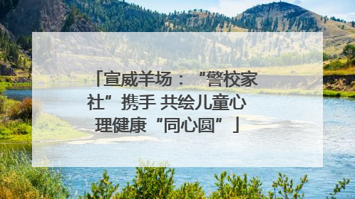 宣威羊场：“警校家社”携手 共绘儿童心理健康“同心圆”