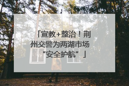 宣教+整治！荆州交警为两湖市场“安全护航”