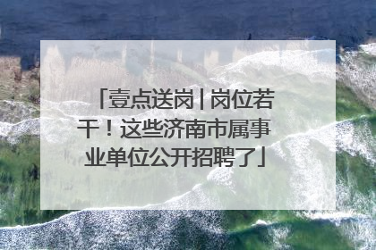壹点送岗│岗位若干！这些济南市属事业单位公开招聘了