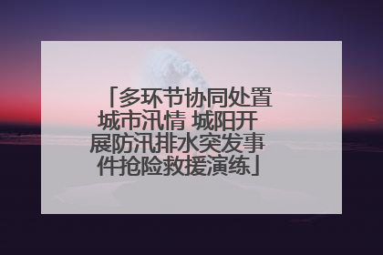 多环节协同处置城市汛情 城阳开展防汛排水突发事件抢险救援演练