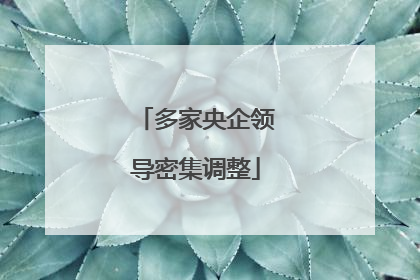 多家央企领导密集调整