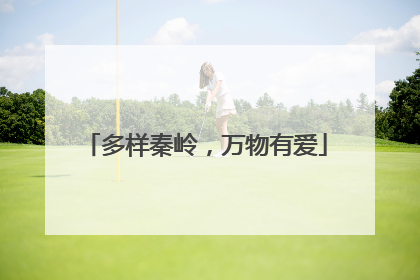 多样秦岭，万物有爱