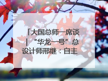 大国总师一席谈｜“华龙一号”总设计师邢继：自主创新铸就核电“国家名片”
