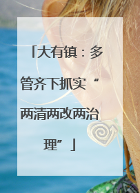 大有镇：多管齐下抓实“两清两改两治理”