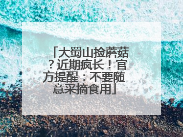 大蜀山捡蘑菇？近期疯长！官方提醒：不要随意采摘食用