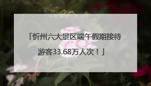 忻州六大景区端午假期接待游客33.68万人次！