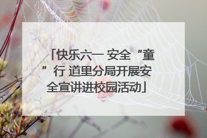 快乐六一 安全“童”行 道里分局开展安全宣讲进校园活动