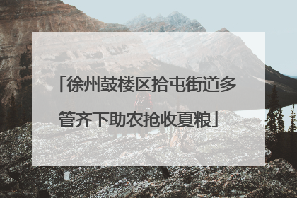 徐州鼓楼区拾屯街道多管齐下助农抢收夏粮