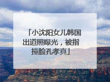 小沈阳女儿韩国出道照曝光，被指撞脸孔孝真