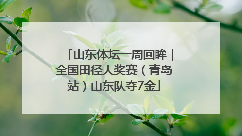 山东体坛一周回眸｜全国田径大奖赛（青岛站）山东队夺7金