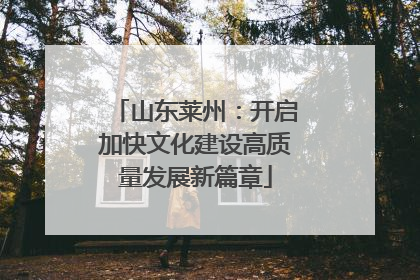 山东莱州：开启加快文化建设高质量发展新篇章