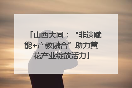 山西大同：“非遗赋能+产教融合”助力黄花产业绽放活力