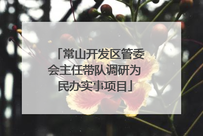 常山开发区管委会主任带队调研为民办实事项目
