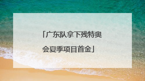 广东队拿下残特奥会夏季项目首金