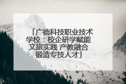广德科技职业技术学校：校企研学赋能文旅实践 产教融合锻造专技人才