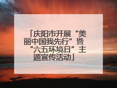 庆阳市开展“美丽中国我先行”暨“六五环境日”主题宣传活动