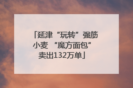 延津“玩转”强筋小麦 “魔方面包”卖出132万单