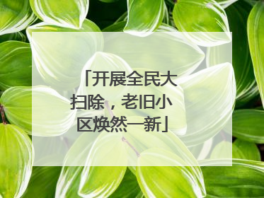 开展全民大扫除，老旧小区焕然一新