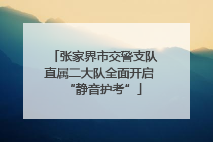 张家界市交警支队直属二大队全面开启“静音护考”