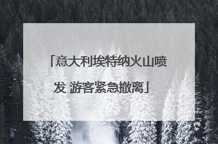 意大利埃特纳火山喷发 游客紧急撤离