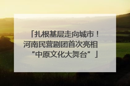 扎根基层走向城市！河南民营剧团首次亮相“中原文化大舞台”