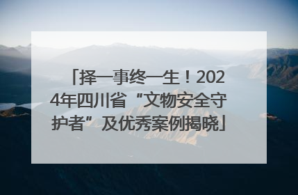 择一事终一生！2024年四川省“文物安全守护者”及优秀案例揭晓